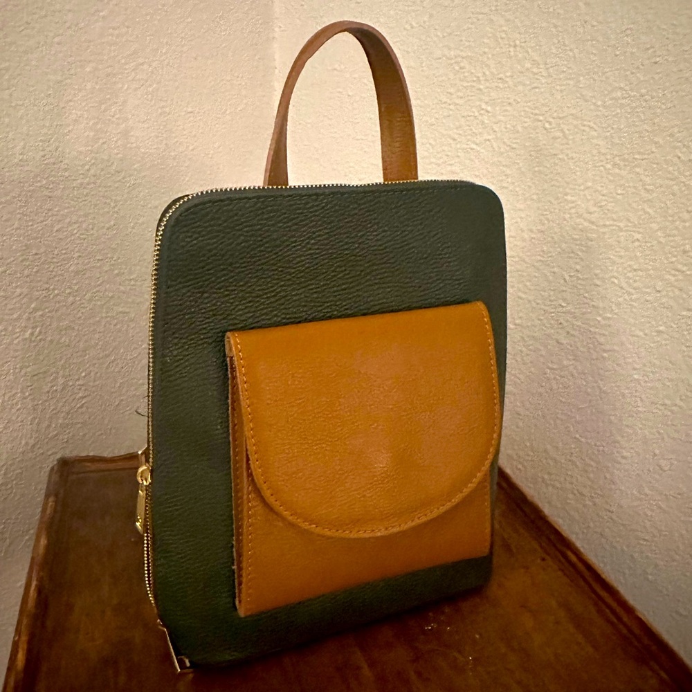 Italian Leather backpack bag